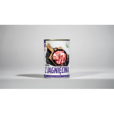 Puszka z jagnięciną dla psa 800g